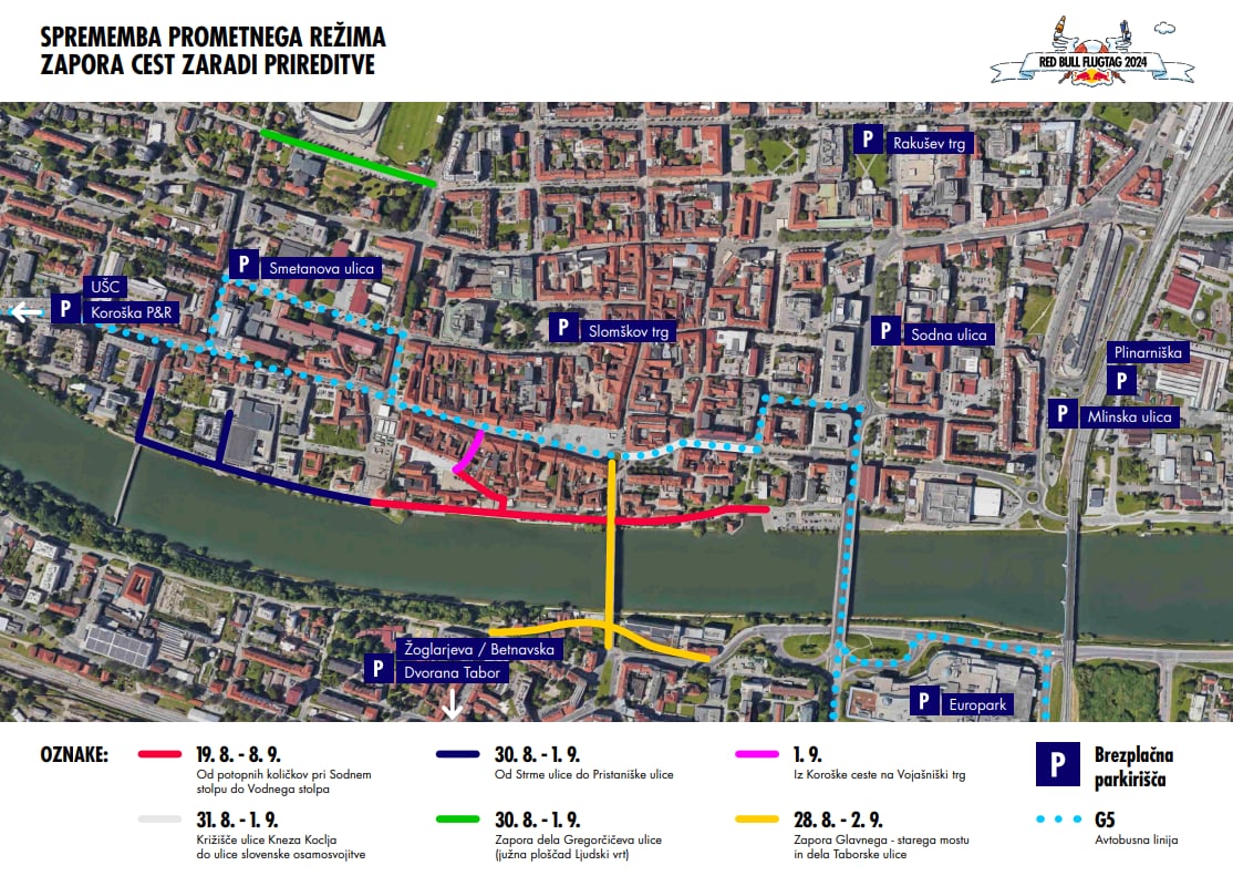 Zaradi Red Bullovega dogodka v Mariboru zaprtje cest
