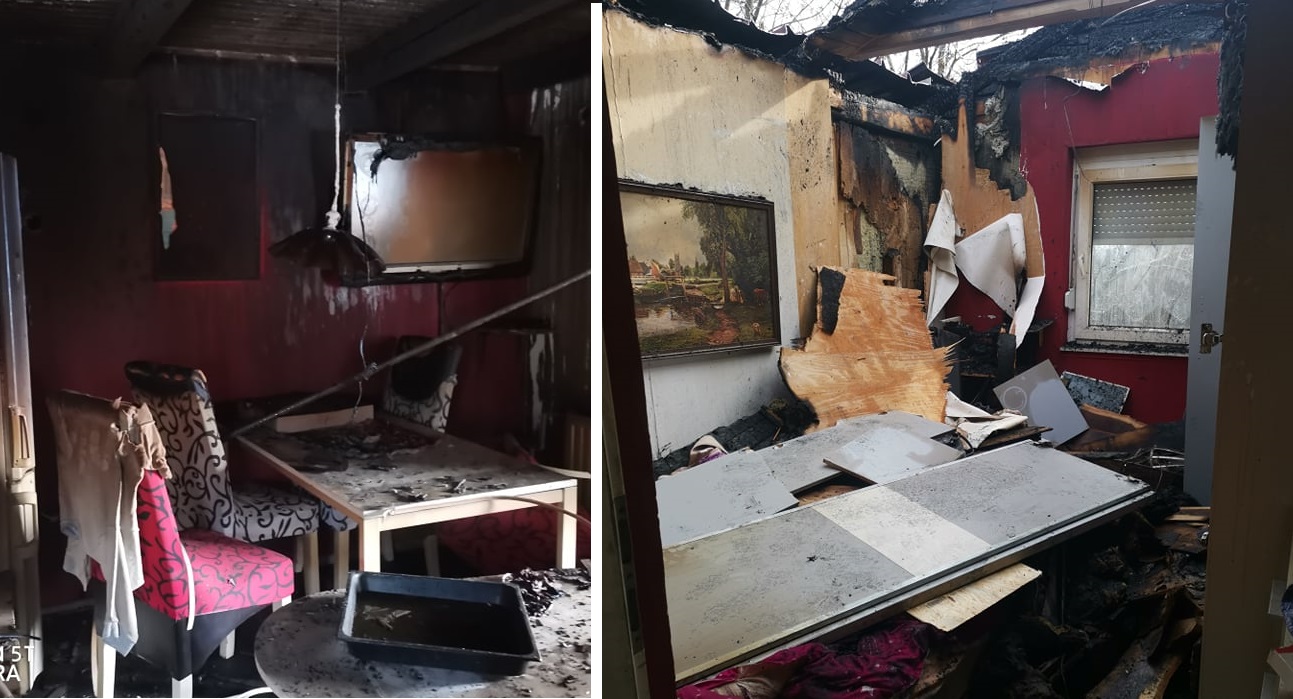 FOTO: V požaru ostali brez doma: »Živeli smo skromno življenje in izgubili še to. Srčno si želimo ostati tukaj«