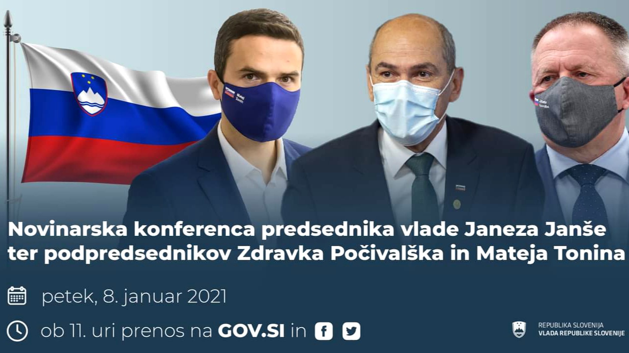 Premier ter ministra Tonin in Počivalšek danes javnosti predstavljajo strategijo za obvladovanje covid-19