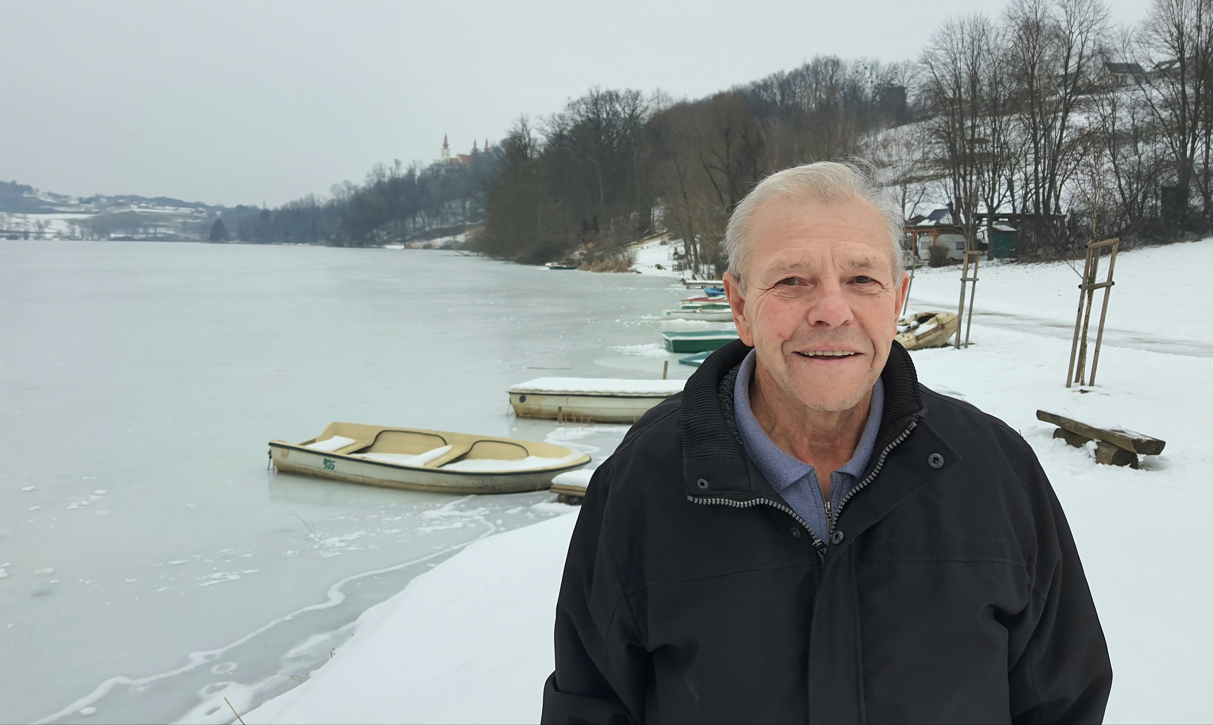 Zima, ko je led držal tudi avtomobile: Peter Leopold je z nami delil spomine s Trojiškega jezera