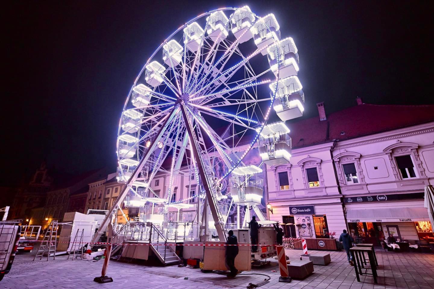 Prazničnemu Mariboru se znova obeta panoramsko kolo, znan tudi datum prižiga lučk