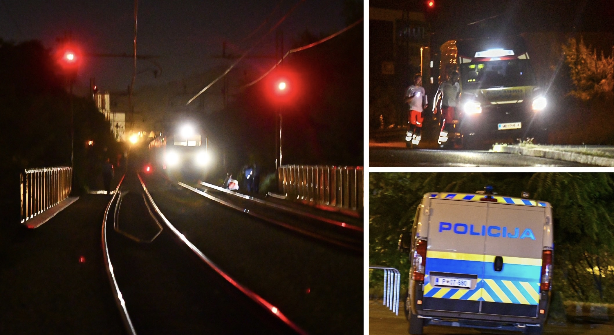 FOTO: Vlak v Mariboru povozil eno osebo, ki je na kraju nesreče umrla