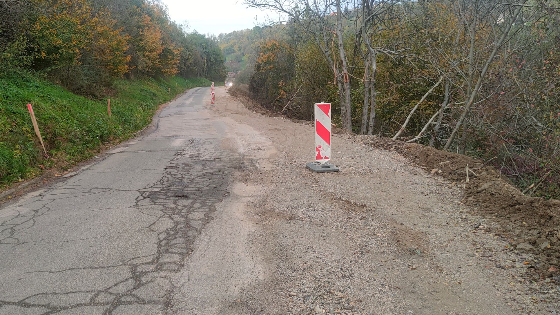 FOTO: Nadaljuje se obnova ceste Vosek-Jarenina-Šentilj, popolne zapore ni predvidene