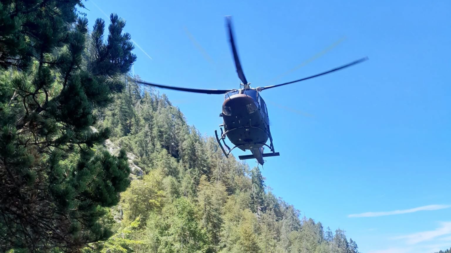Pri Blejski koči kača ugriznila osebo, posredoval helikopter