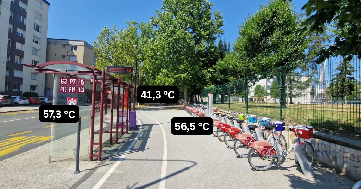 V Mariboru izmerili peklenske temperature: Asfalt 57, sedež kolesa pa kar 70 stopinj Celzija