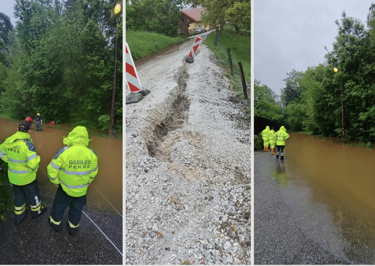 FOTO: Obilne padavine v Mariboru in okolici povzročile številne težave