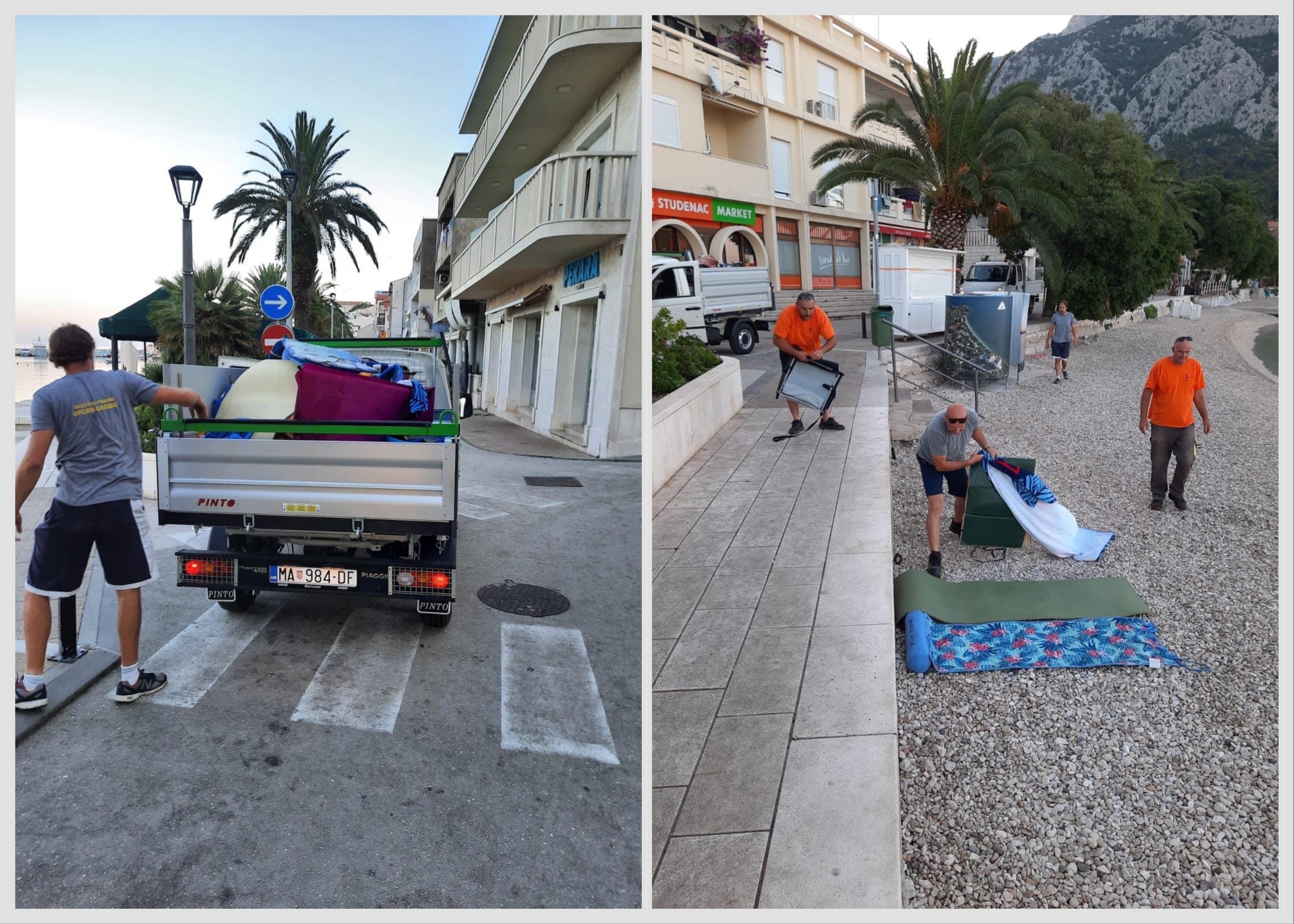 FOTO: V Dalmaciji zjutraj ostali brez brisač in &#8220;rezerviranih&#8221; mest na plaži
