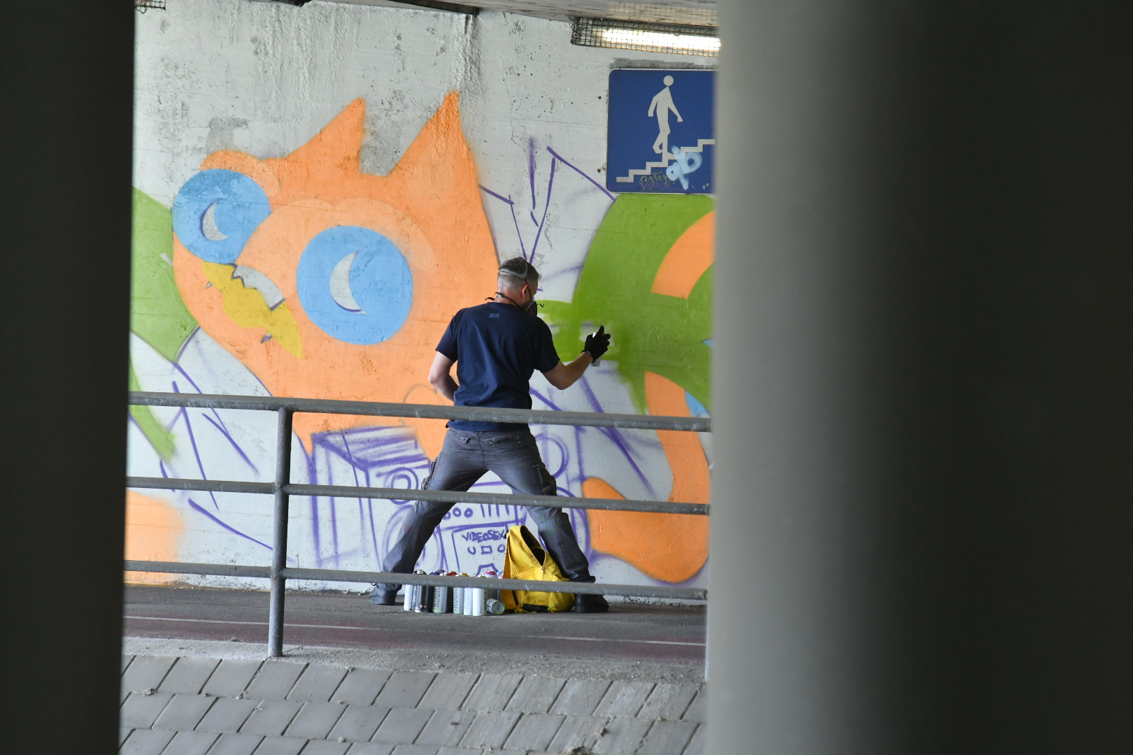 FOTO in VIDEO: Sivi podvoz pri Koroškem mostu postal barvita galerija na prostem