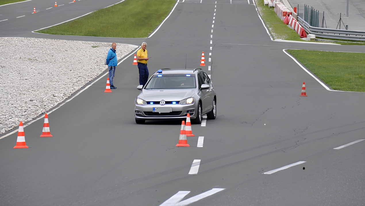Kje policisti trenirajo zdrse, zaviranje v sili in umikanje oviram?