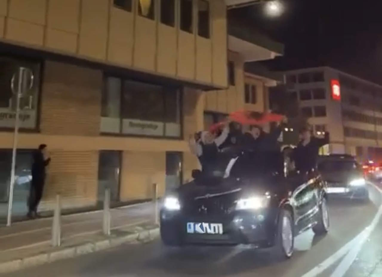 VIDEO: Tako so Albanci v Mariboru slavili zmago nad Srbijo