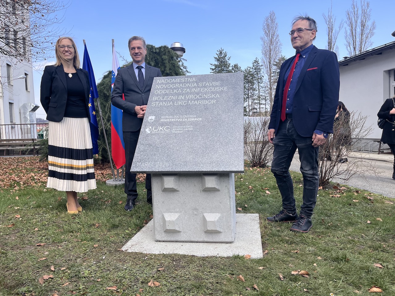 V Mariboru odkrili temeljni kamen za novo infekcijsko kliniko UKC Maribor