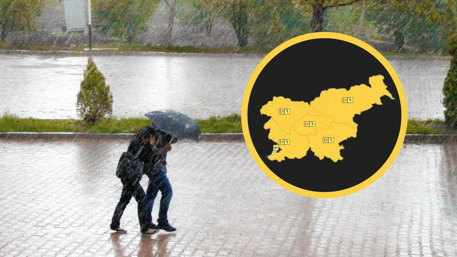 Meteorologi prižgali oranžni alarm: Pričakujemo lahko nekoliko intenzivnejše dogajanje, možna je tudi toča