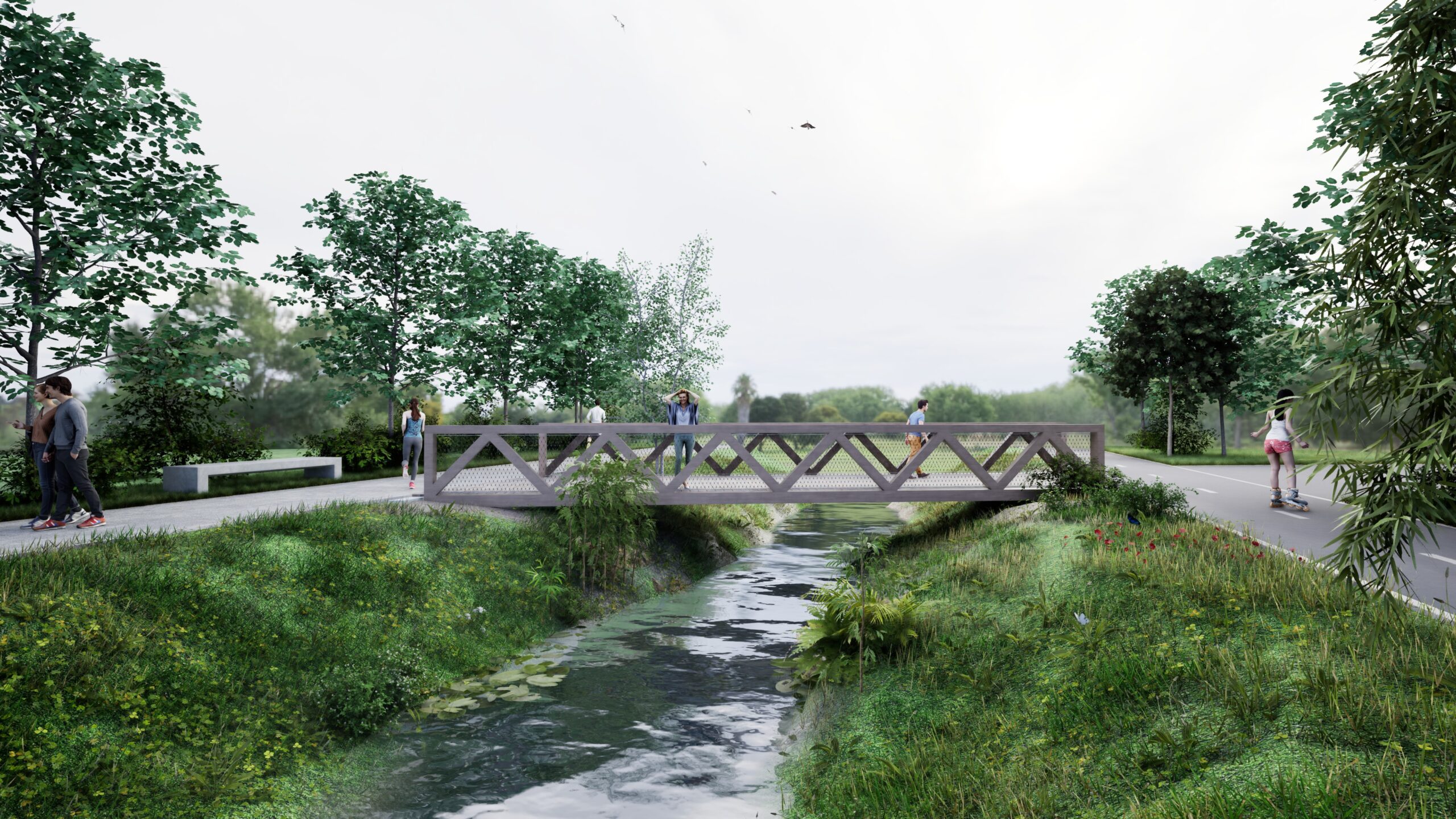 To so načrti za Park ob Pekrskem potoku: Od brvi čez potok do igrišč in cvetočih travnikov