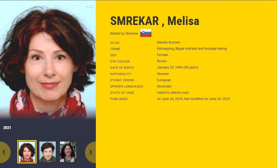 Ugrabila sestrično Tadeja Pogačarja, Europol jo je dal na seznam najbolj iskanih