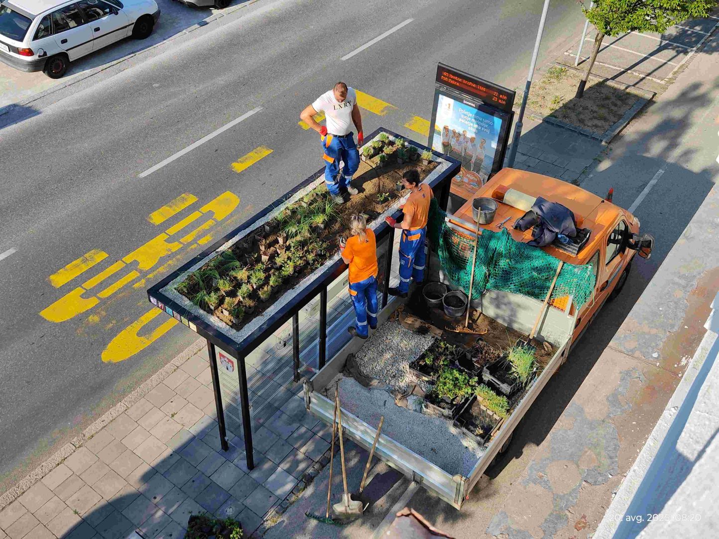 Na avtobus boste sedaj ponekod v Mariboru čakali pod zeleno nadstrešnico