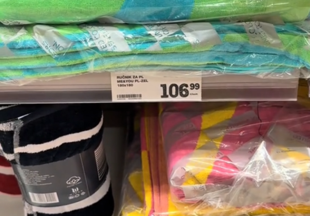 Novo razburjenje zaradi cen na Hrvaškem: Za brisačo vratolomnih 106 evrov