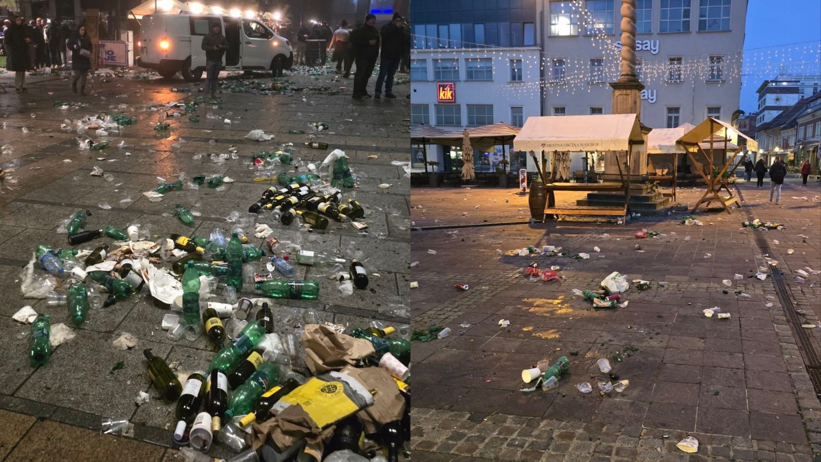 FOTO: Poglejte, kako je bilo videti središče Maribora po martinovanju