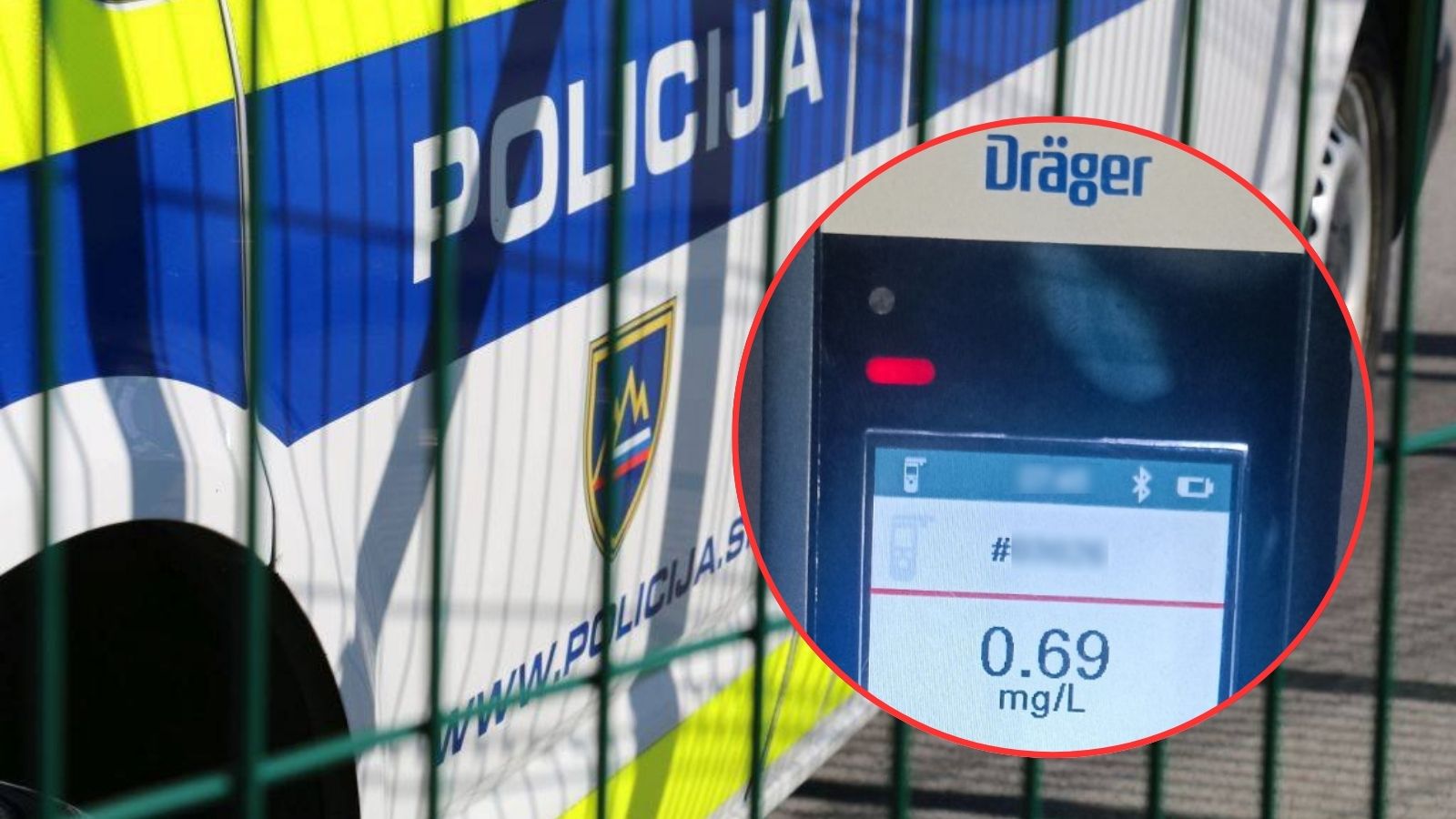 28-letnik pozitiven na kokain, močno pijan in brez registrskih tablic napadel policiste