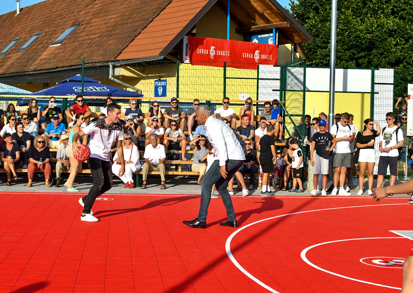 FOTO in VIDEO: Goran Dragić namenu predal košarkarsko igrišče na Taboru