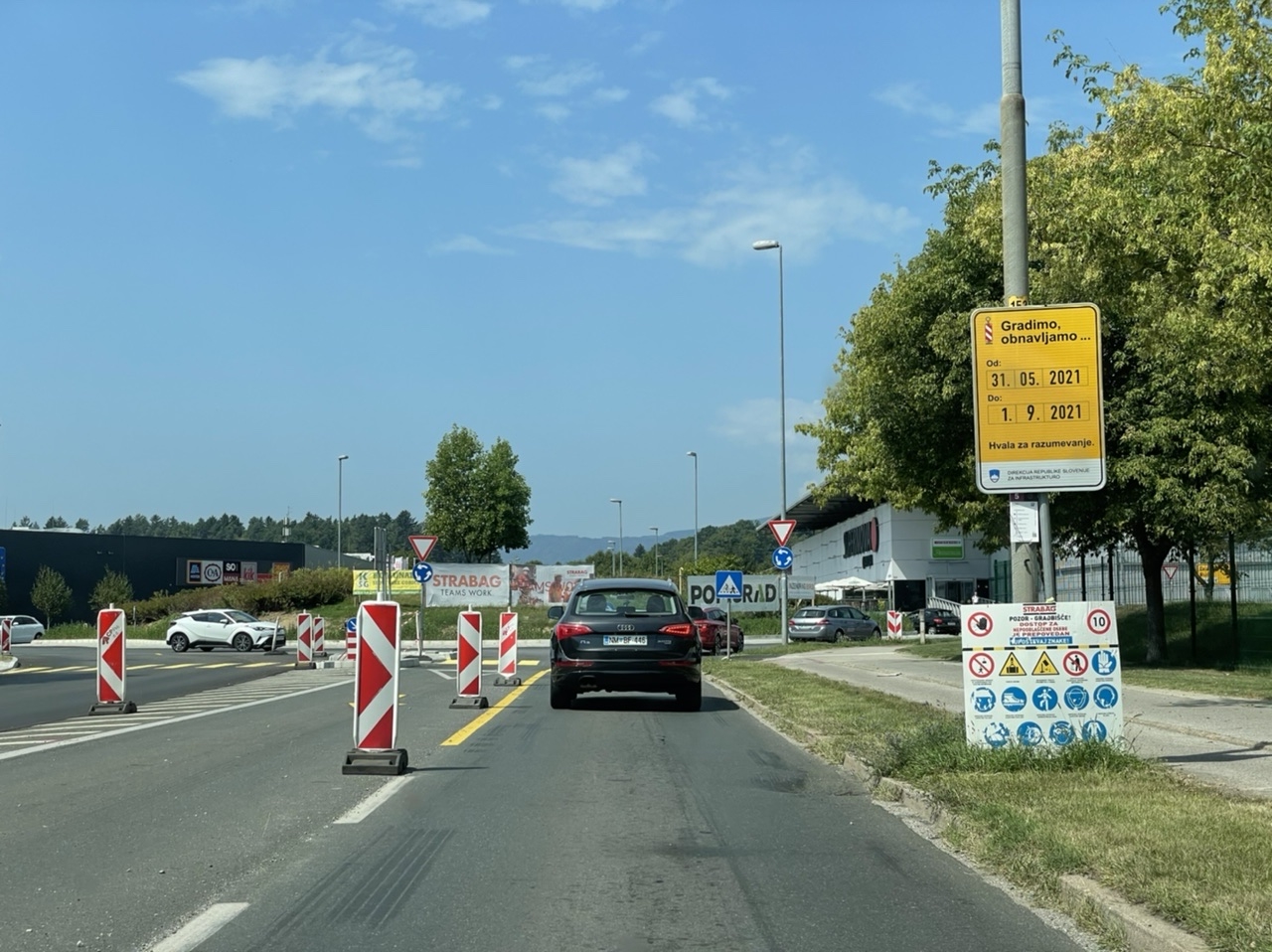 FOTO: Dela na turbokrožišču pri Qlandii bodo zaključena do konca avgusta