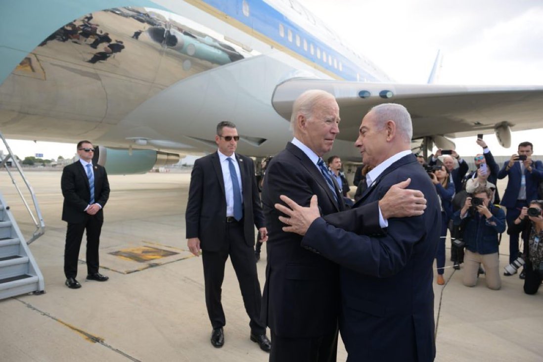 Biden prispel v Izrael in podprl njihove navedbe