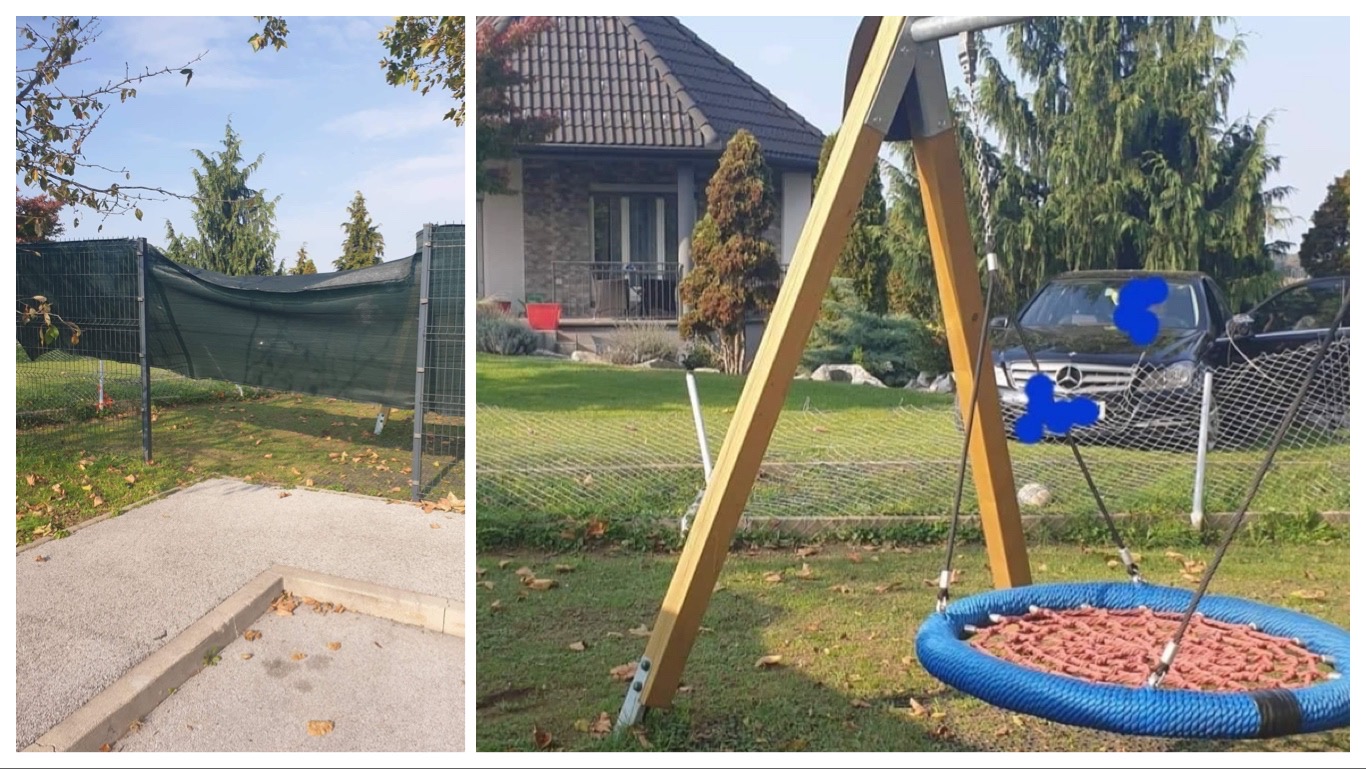 FOTO: V okolici Maribora prebil ograjo in z vozilom končal na dvorišču vrtca