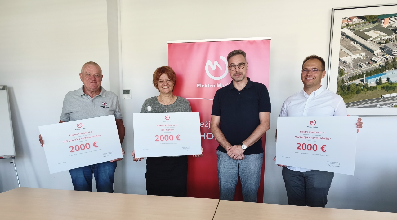 Elektro Maribor namenil dobrodelna sredstva trem mariborskim humanitarnim organizacijam