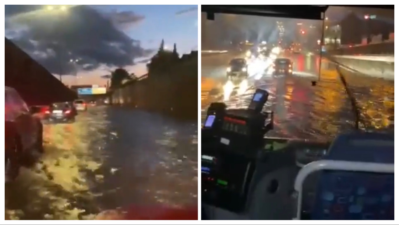 FOTO in VIDEO: V Ljubljani se je razbesnela pošastna nevihta