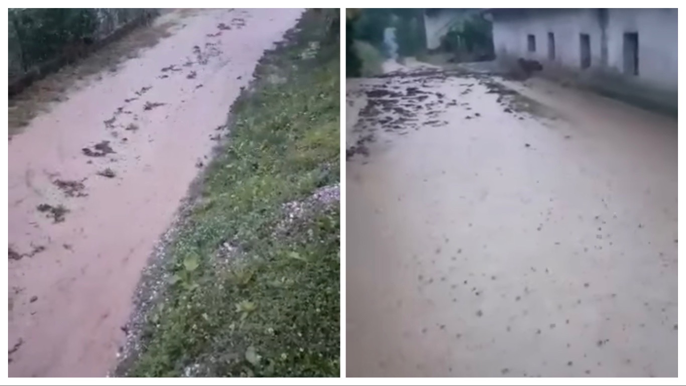 FOTO in VIDEO: Hude poplave v Bresternici, cesta je zaprta