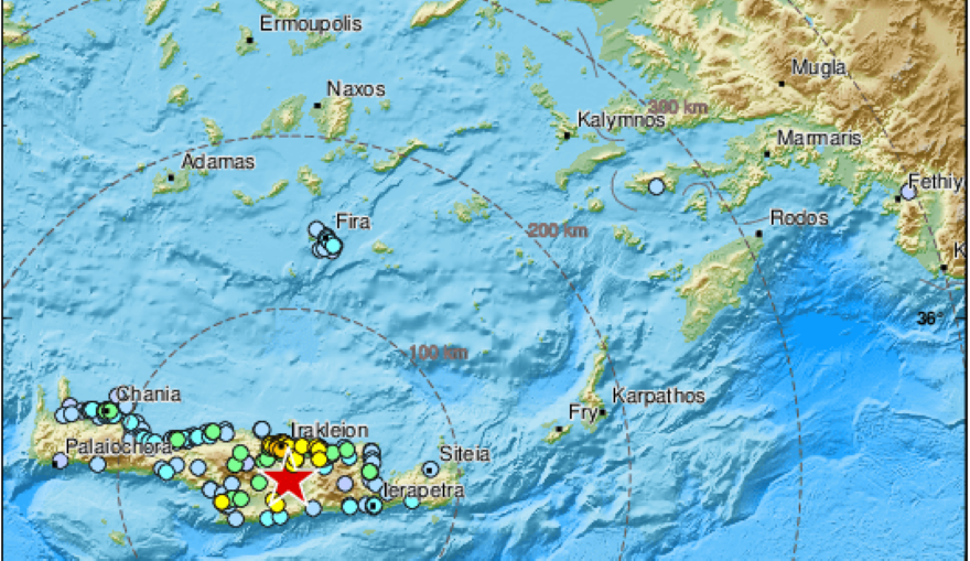 Grški otok stresel močan potres