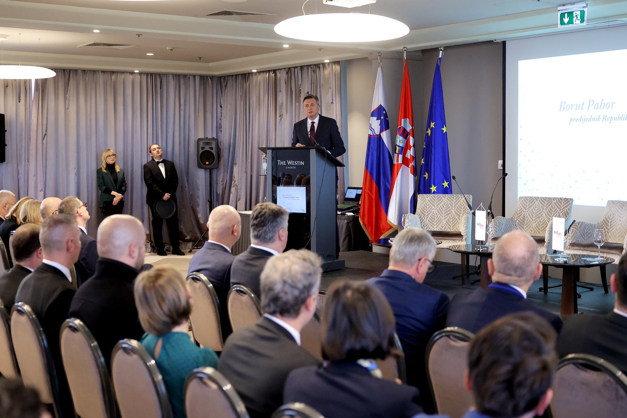 Pahor v Zagrebu: Gospodarstvo mora ostati odprto v svet