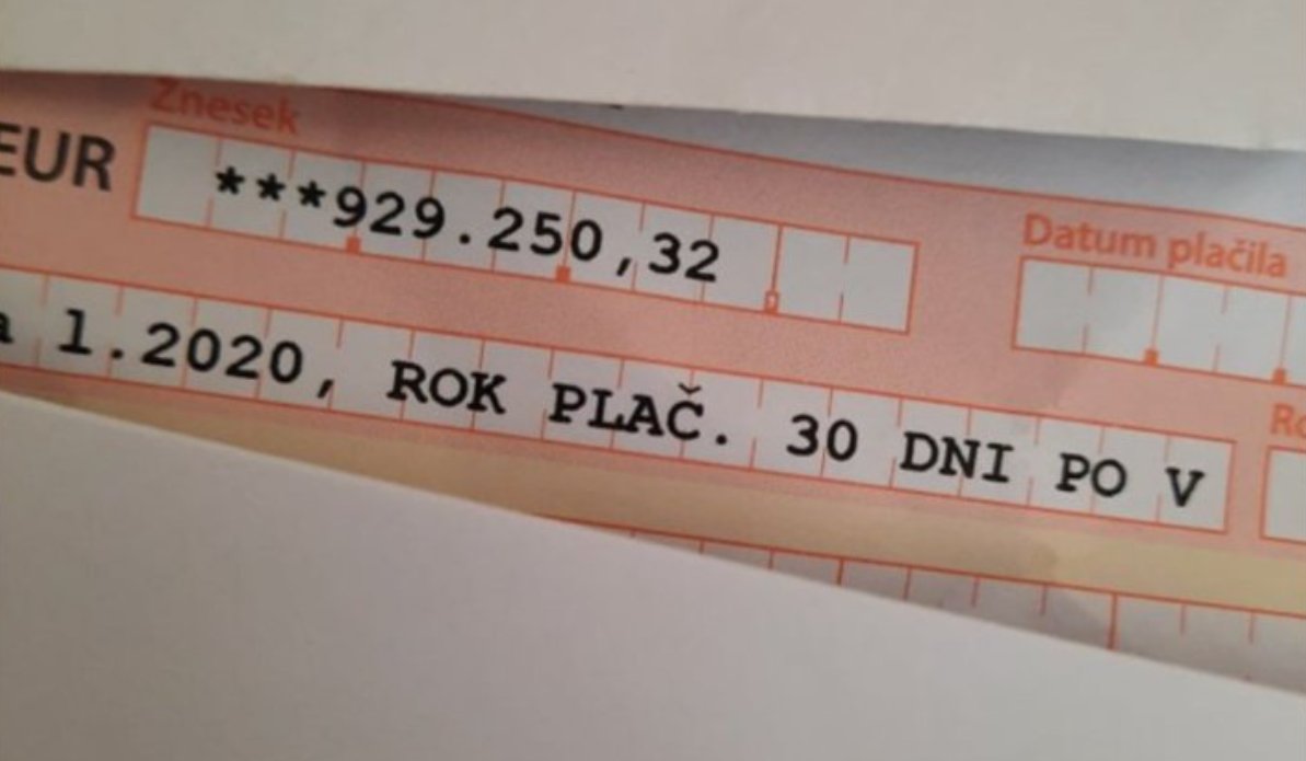 Ste že videli položnico za skoraj milijon evrov?