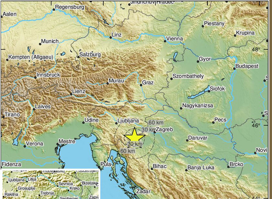 V Sloveniji danes že tretji potres