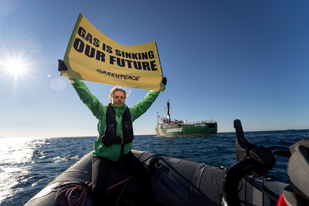 Greenpeace: Iz hrvaške plinske ploščadi izhaja plin