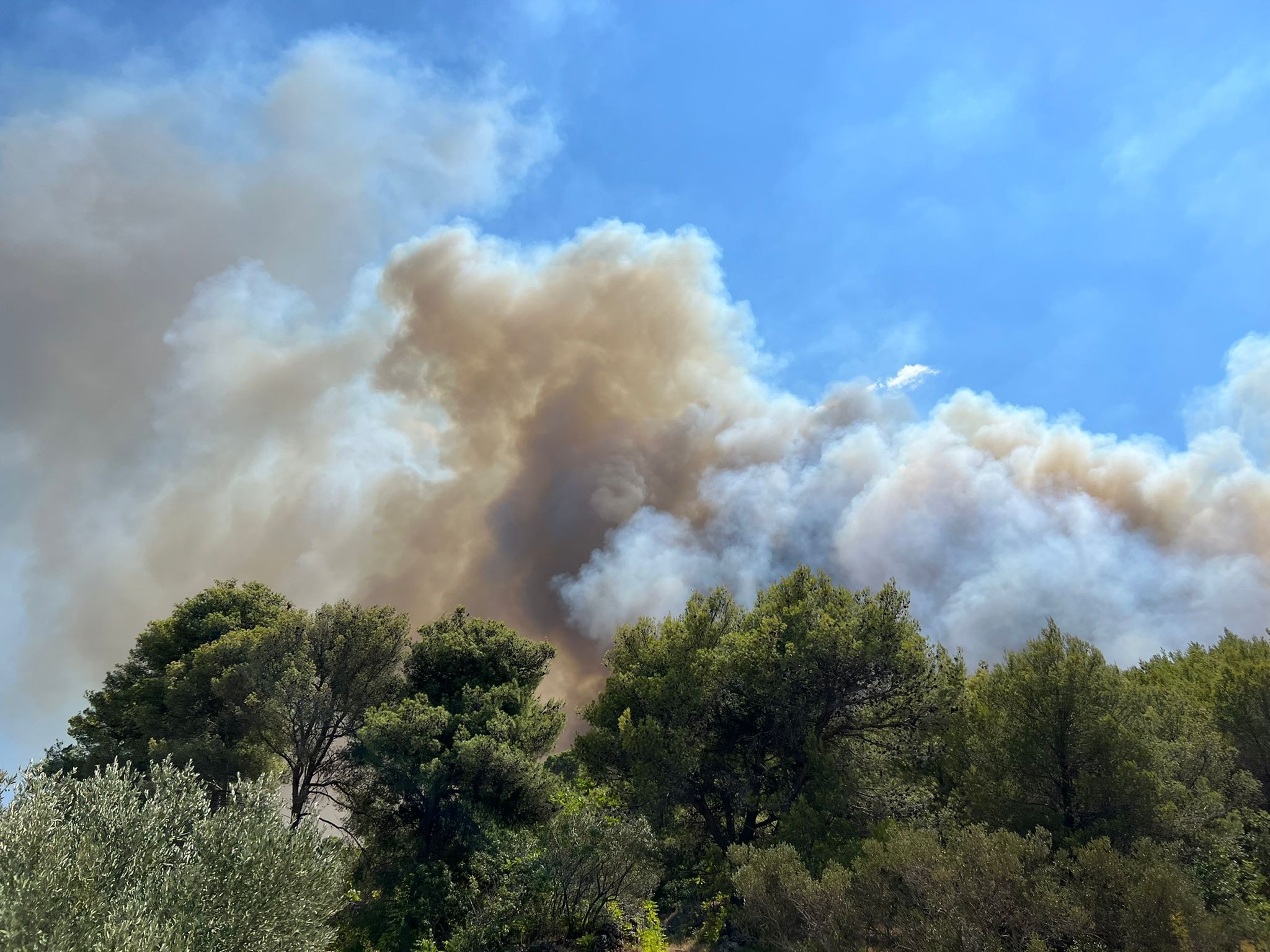FOTO in VIDEO: Na Hvaru divjata dva velika požara, že terjala prvo žrtev