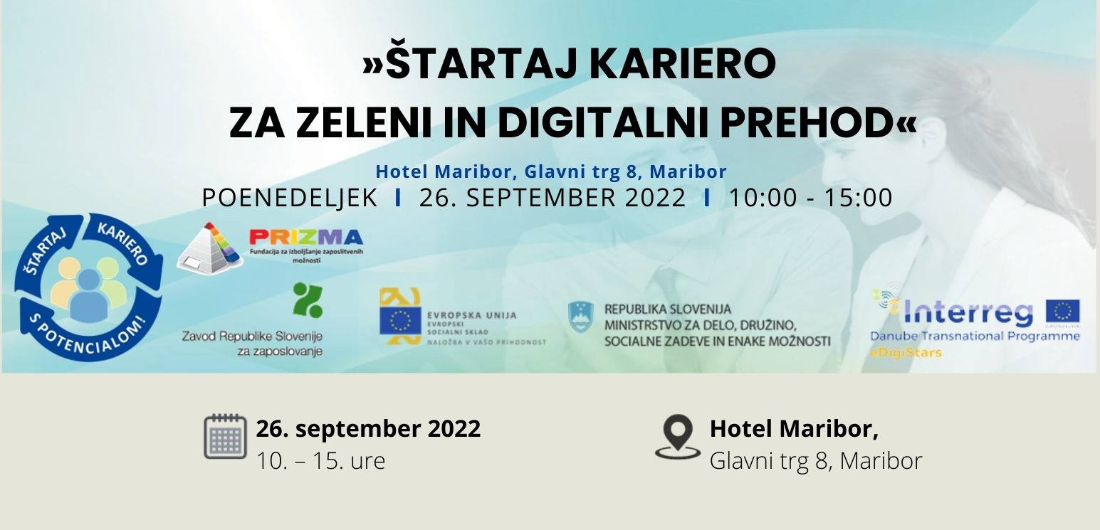 Naslednji ponedeljek v Mariboru &#8220;Štartajte kariero za zeleni in digitalni prehod&#8221;