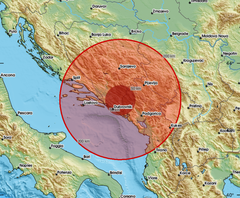 Črno goro stresel že drugi potres z močjo 4,3