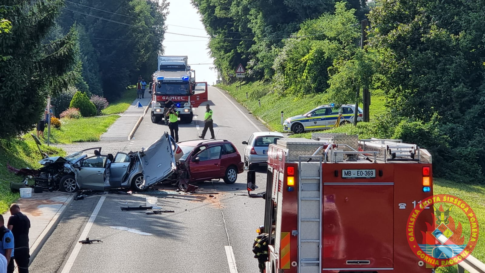 FOTO: V Benediktu trčili trije avtomobili