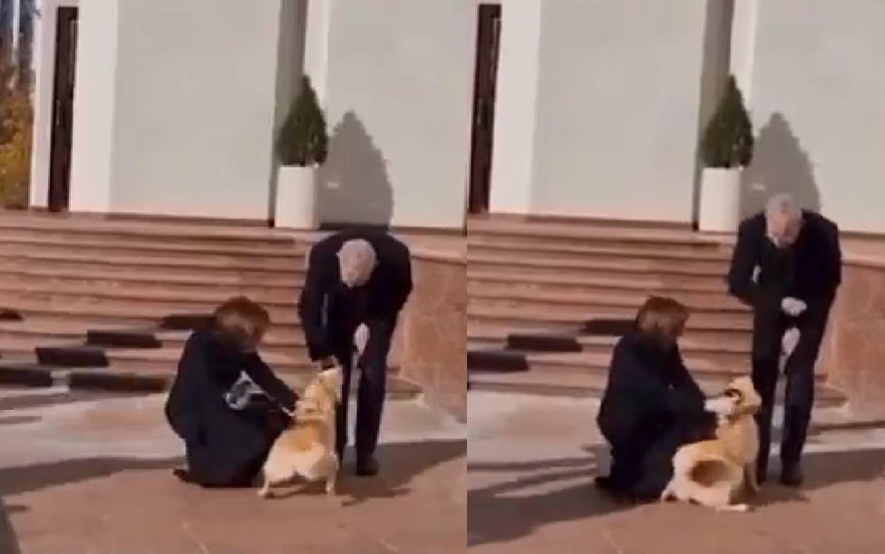 VIDEO: Avstrijskega predsednika ugriznil pes moldavske predsednice