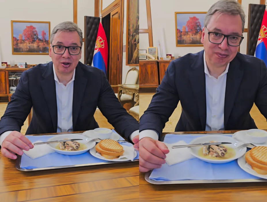 Zanimiv nagovor Vučića: »Skupaj zmoremo vse, te sardine pa me bodo še okrepile« (VIDEO)
