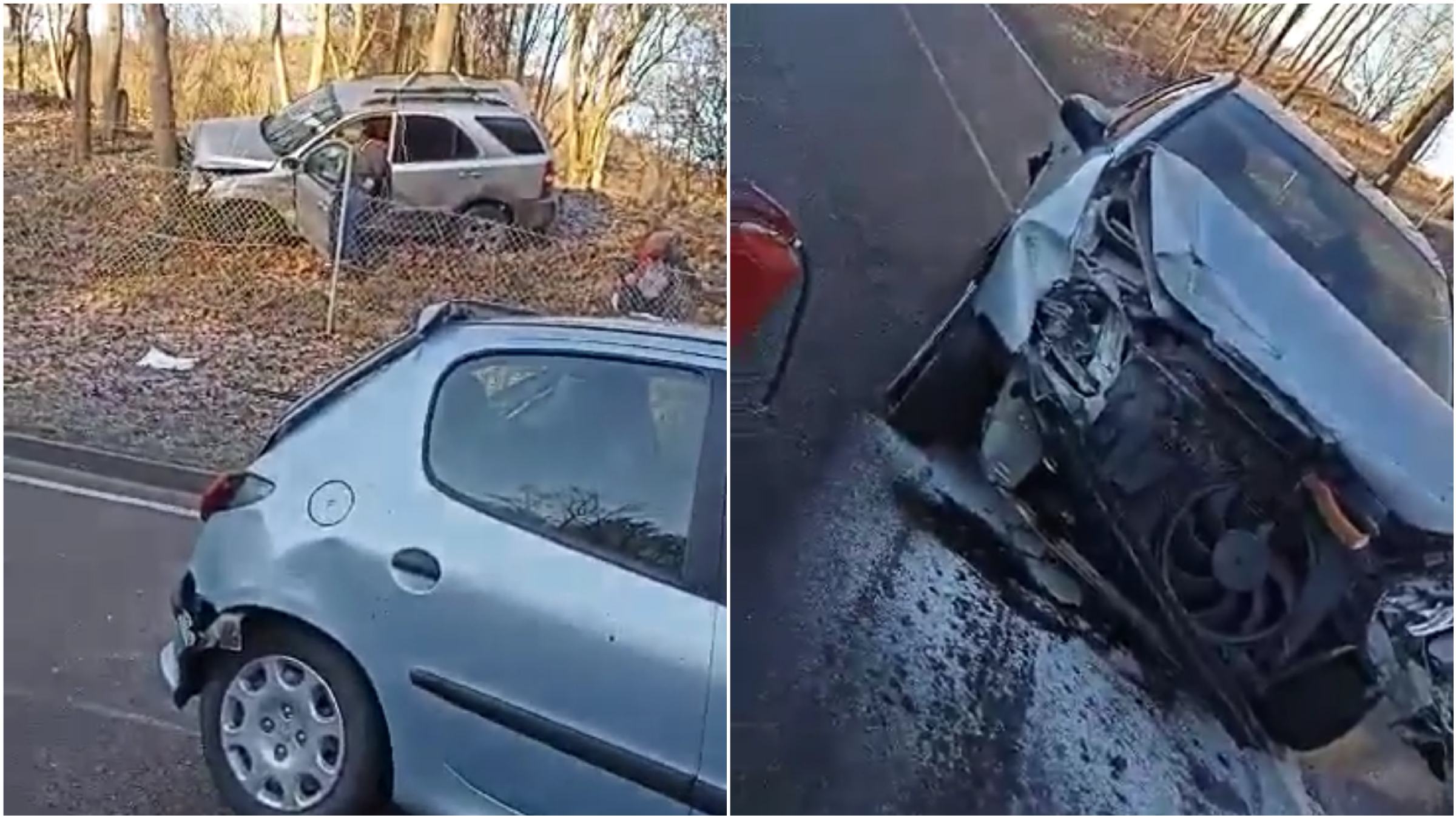 FOTO: Po nesreči na hitri cesti gasilec v civilu preprečil požar na avtomobilu