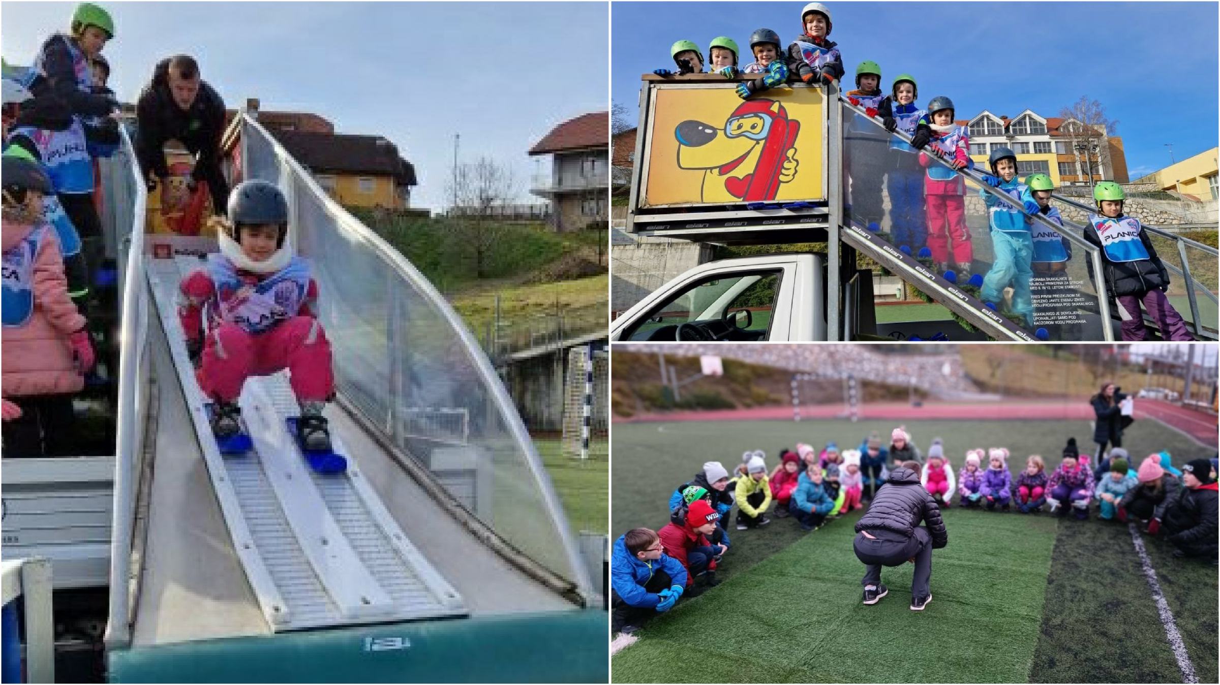 FOTO in VIDEO: Anovske otroke navduševala Mini Planica