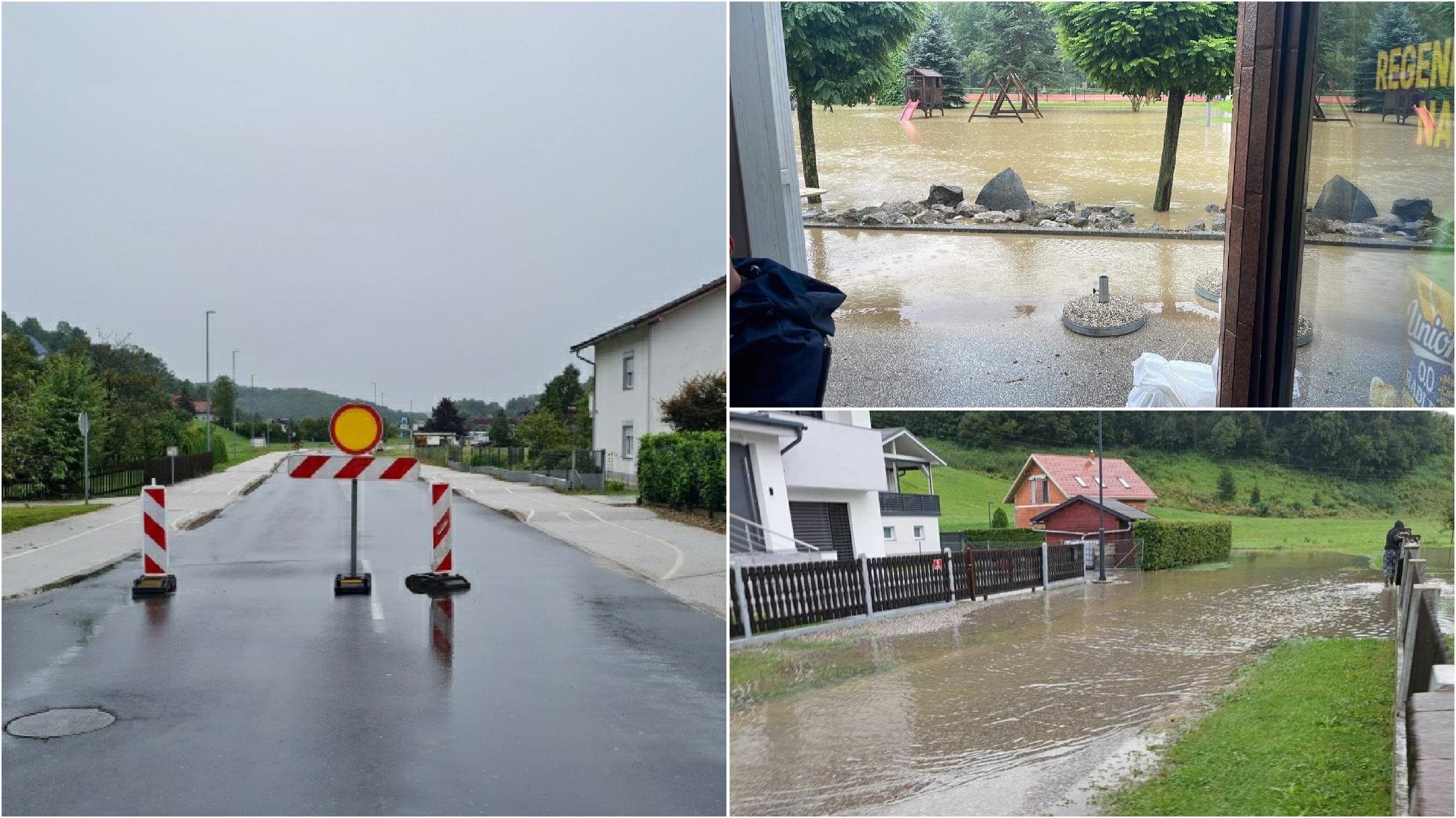 FOTO: Zaprta cesta med Spodnjo in Zgornjo Kungoto