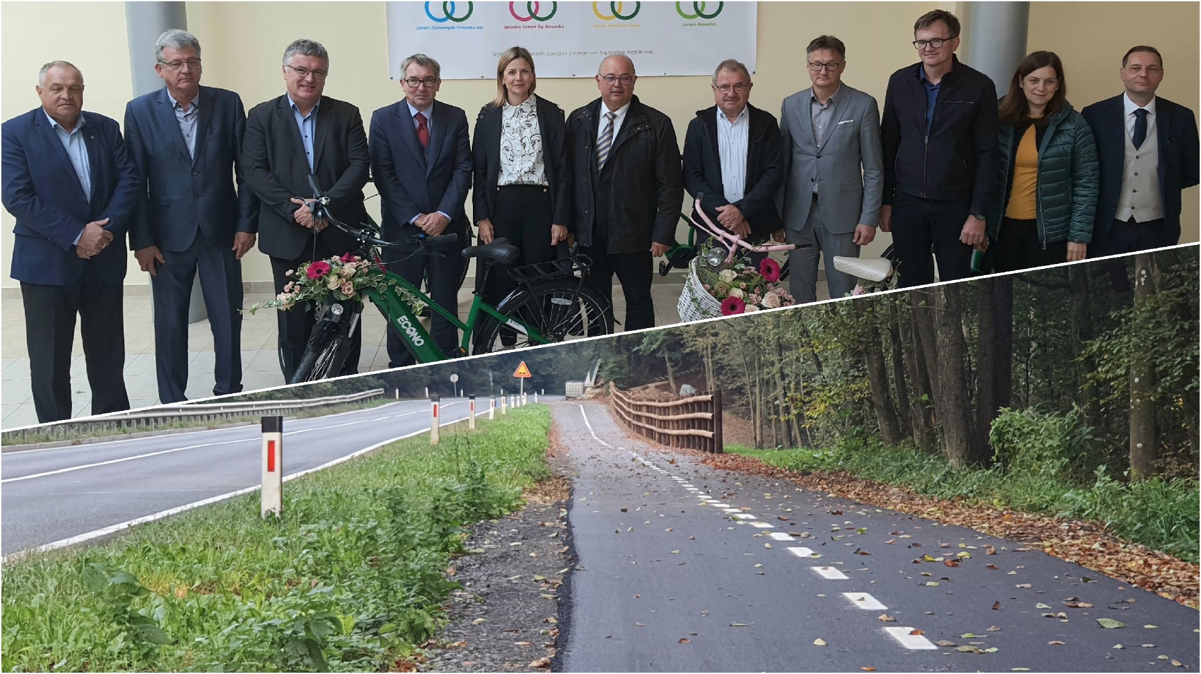 FOTO: V Slovenskih goricah zaključili gradnjo 60 kilometrov kolesarskih poti