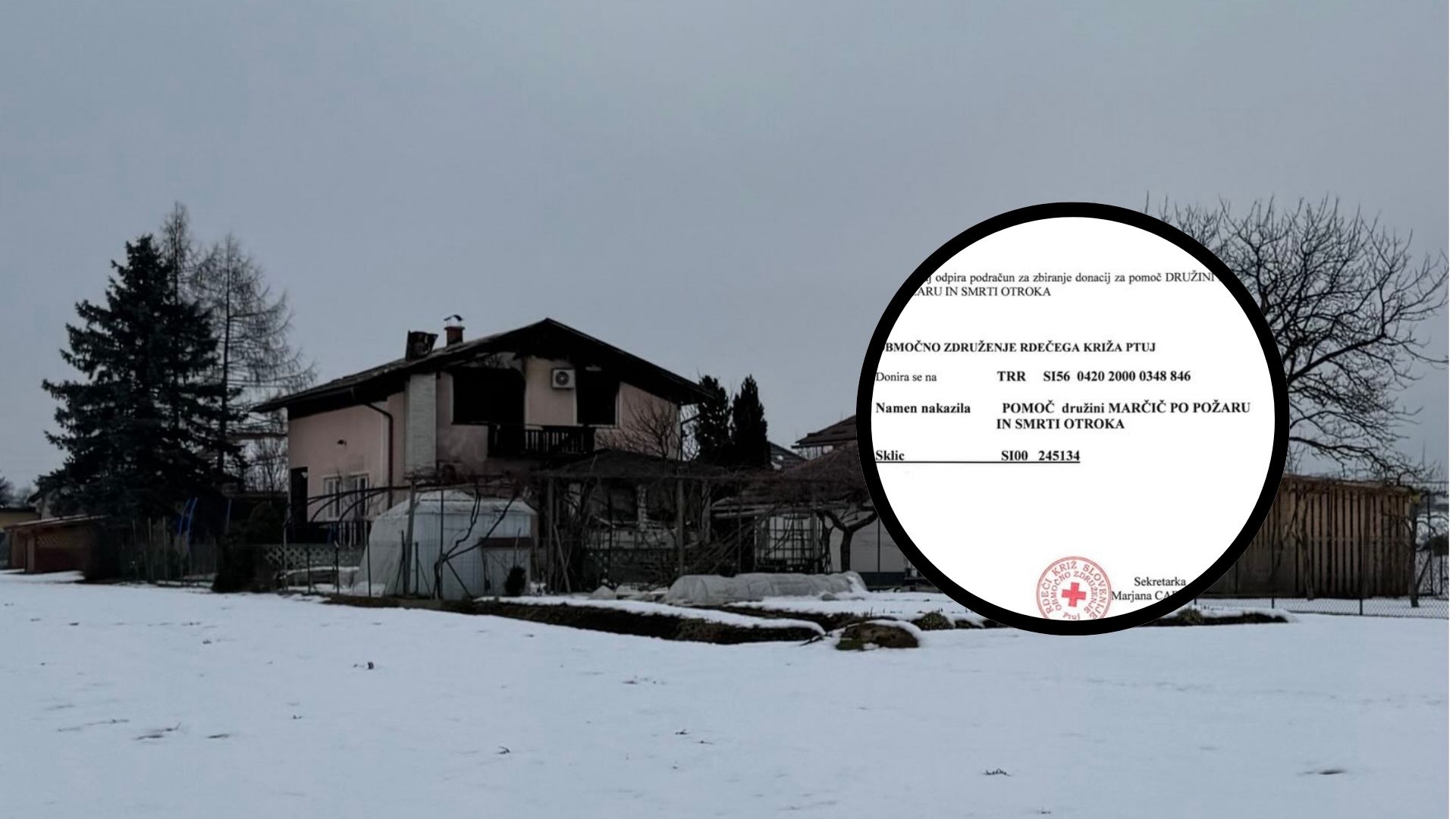 V požaru izgubili sina in dom: Družina iz Dražencev potrebuje pomoč vseh nas