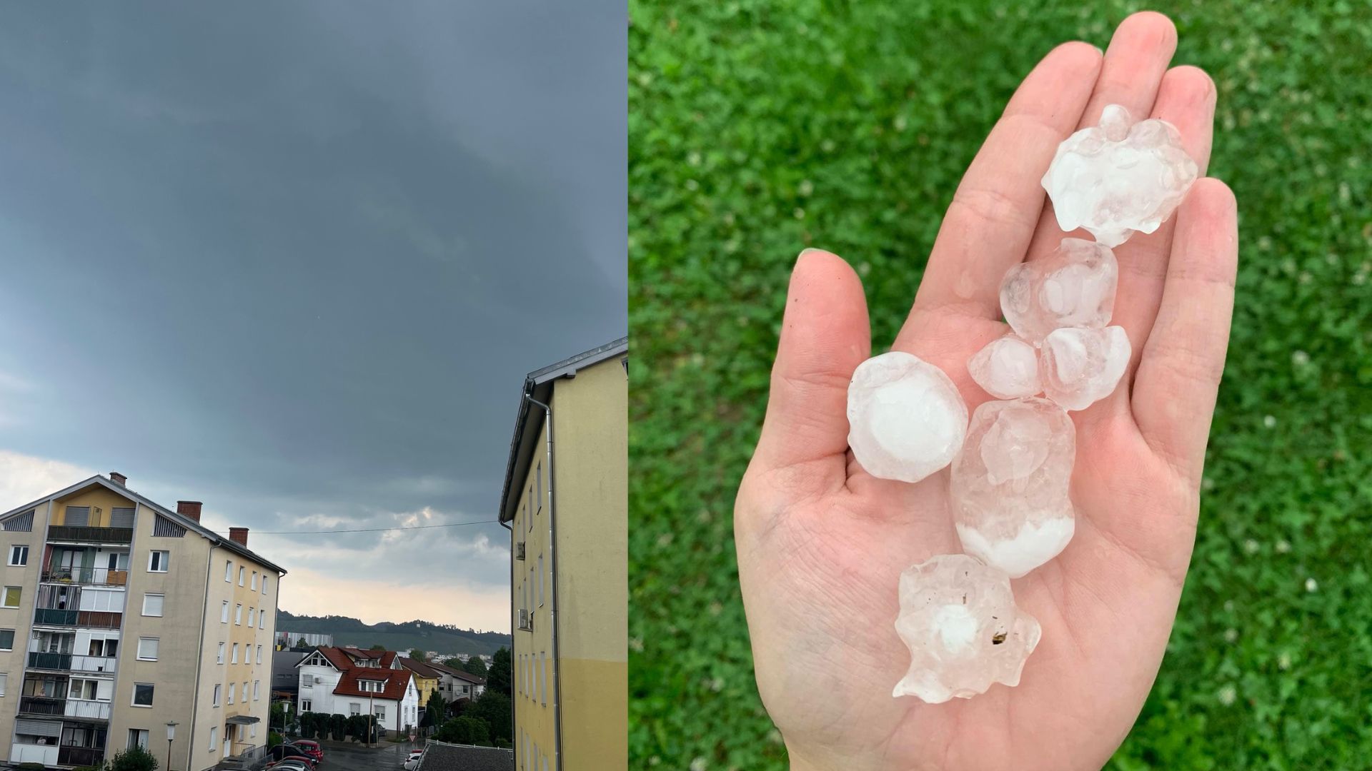 Slovenijo zajel močan nevihten pas z debelo točo, ki ga ni predvidel noben meteorološki model