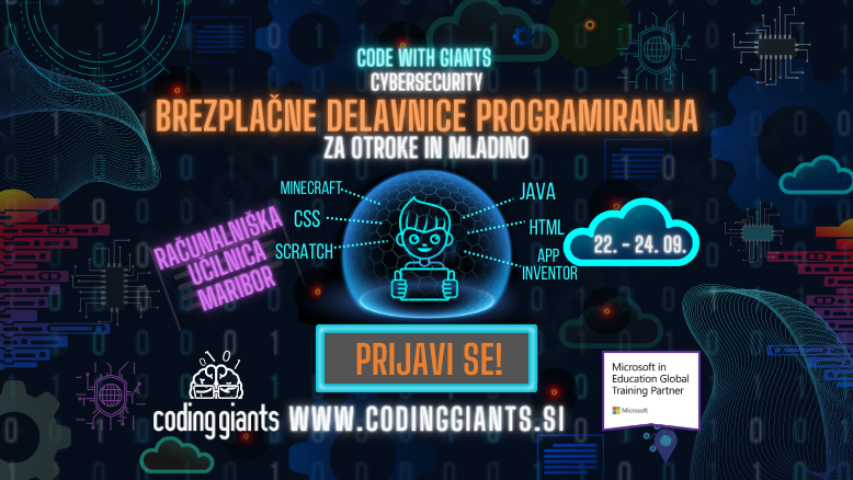 Po znanje prihodnosti v šolo programiranja Coding Giants