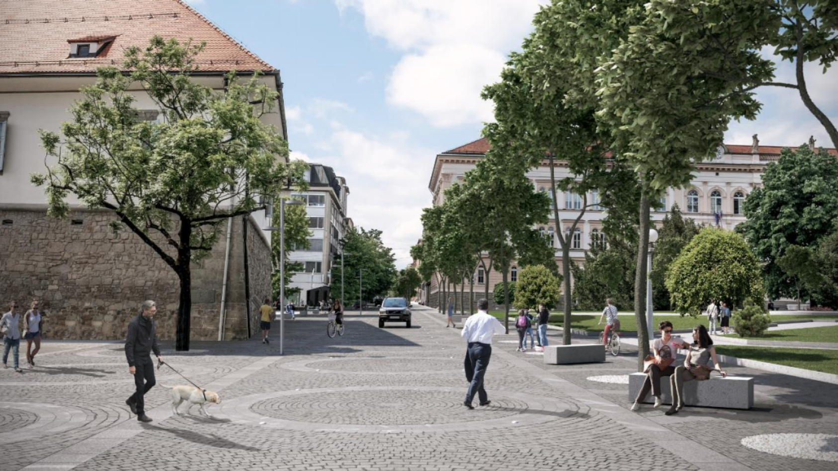 Maribor uspešen na razpisu: Trg generala Maistra in Gregorčičeva dobivata skupni prostor, parkirišča izginjajo