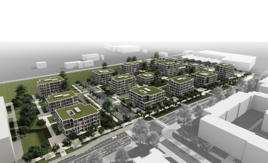 FOTO: Na Pobrežju bo zrasla nova soseska z več kot 400 stanovanji