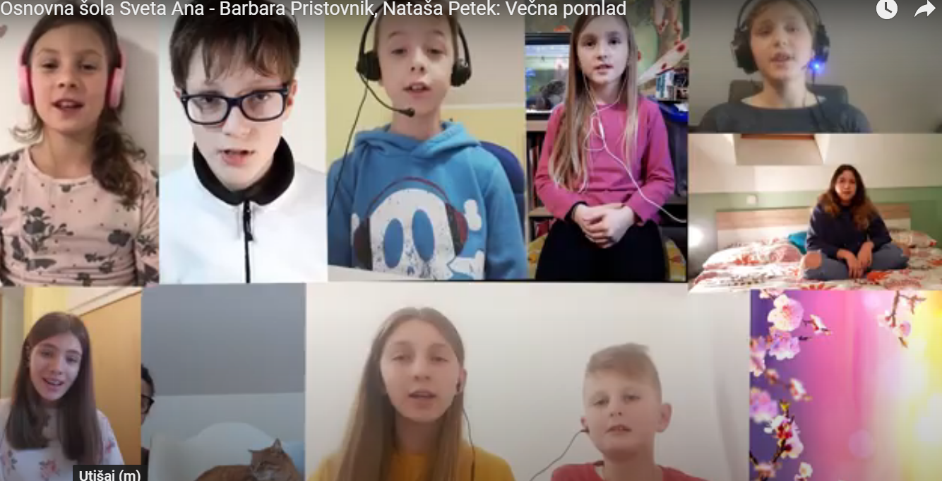 Učenci OŠ Sveta Ana virtualno zapeli učiteljičino pesem